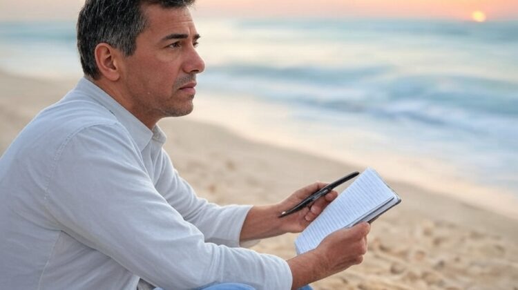 A man enjoying a peaceful moment, reflecting a simplified life after 50.